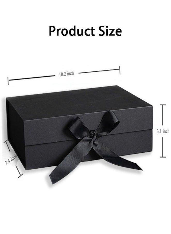 Generic Black Gift Box with Ribbon 26×19×8cm – Elegant Reusable Packaging Box for Mother’s Day, Valentine’s Day, Birthdays, Parties  - Image 3