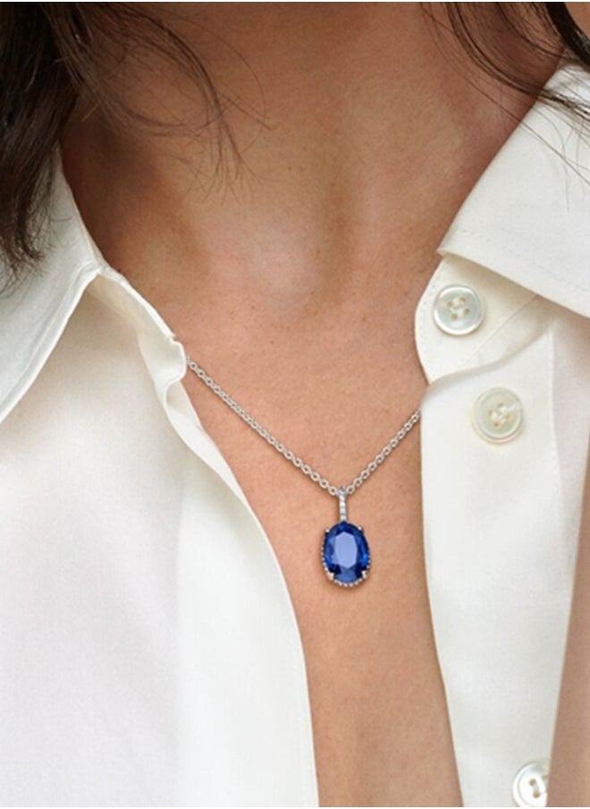 EVEREEN - Blue Gem Silver Necklace for Women - Image 1