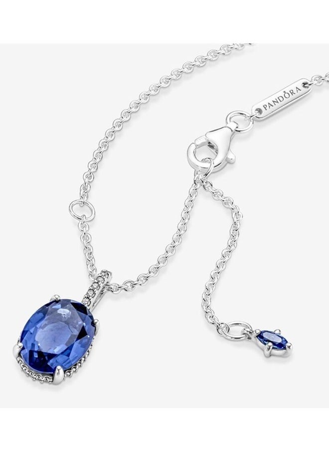 EVEREEN - Blue Gem Silver Necklace for Women - Image 1
