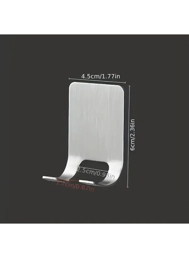 2PC Stainless Steel Razor Holder Wall Mounted No Drill Shaving Blade Organizer Modern Bathroom Accessory - Image 4