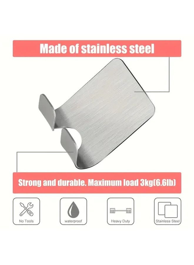 2PC Stainless Steel Razor Holder Wall Mounted No Drill Shaving Blade Organizer Modern Bathroom Accessory - Image 5