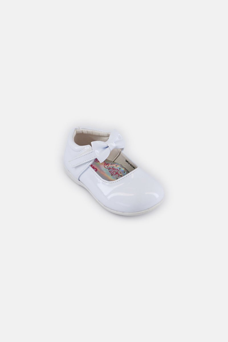 Josmo Toddlers Girl Adjustable Closure Shoe, White  - Image 1