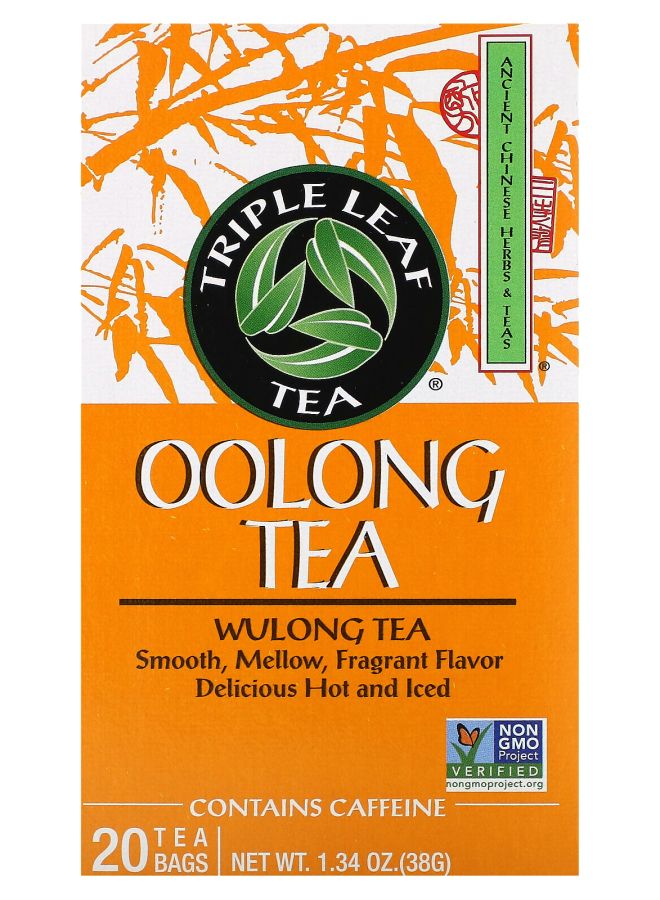Triple Leaf Tea Wulong Oolong Tea 20 Tea Bags 1.34 oz (38 g)