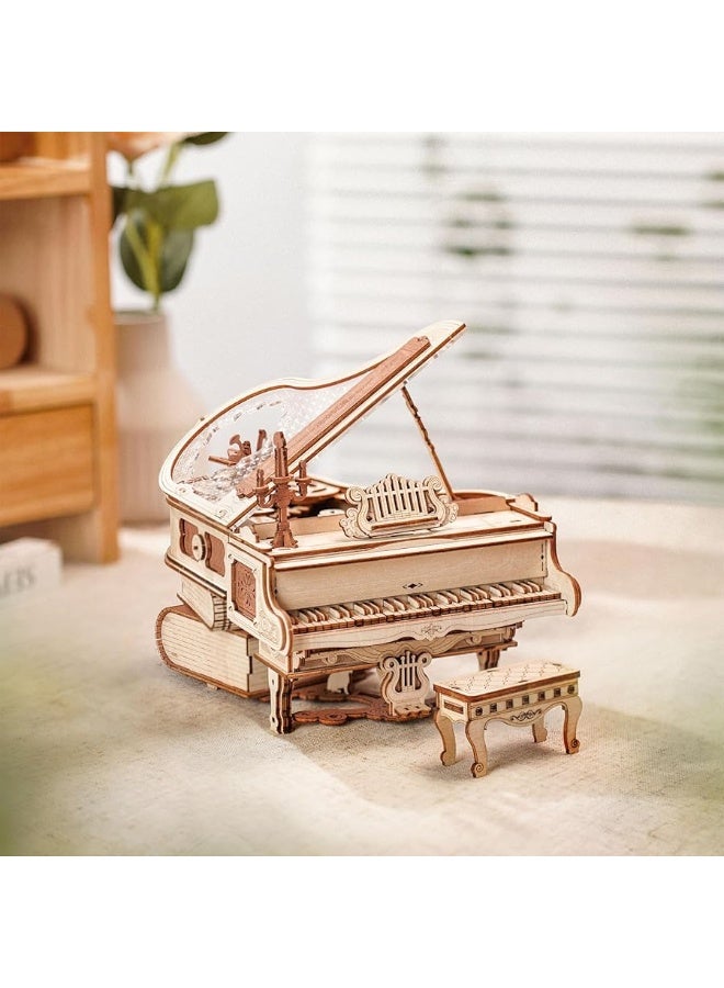 RoWood 3D Puzzles for Adults Wooden Magic Piano Model Kits Mechanical Wooden Puzzles Gifts for Adults Puzzle Music Box for Adults TeensFriends - Image 2