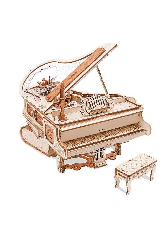 RoWood 3D Puzzles for Adults Wooden Magic Piano Model Kits Mechanical Wooden Puzzles Gifts for Adults Puzzle Music Box for Adults TeensFriends - Image 4
