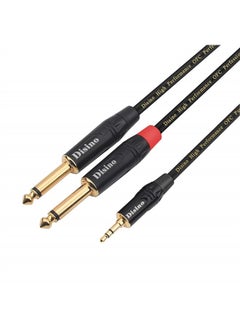 1/8 Inch TRS Stereo to Dual 1/4 inch TS Mono Y-Splitter Cable 3.5mm Aux Mini Jack Stereo Breakout Cable Path Cords - 6 feet