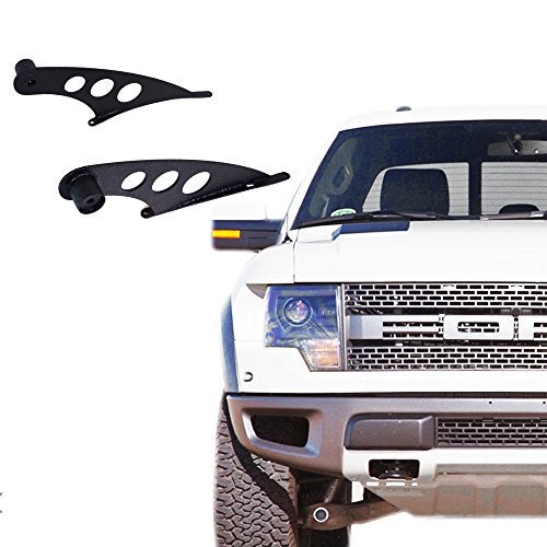 Xprite Steel Metal Upper Windshield Mounting Bracket for 50" Inch Straight, Curved LED Work Light Bar Compatible with 2010-2014 F-150 Raptor - Image 1