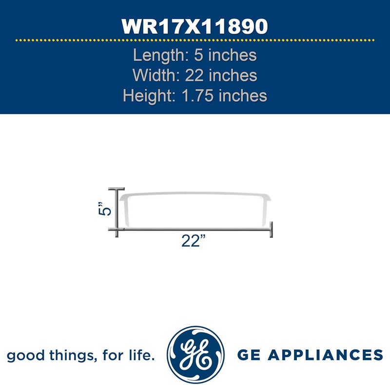 جي إي WR17X11890 سكة رف باب الفريزر الأصلية (أبيض) لثلاجات - Image 2