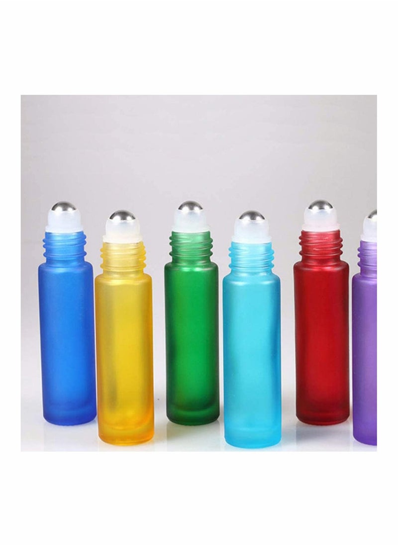Excefore - Frosted Roll on Bottles, Thick Glass Massage Roller Bottles Tube, for Vials Containers for Essential Oils, Aromatherapy, Perfumes and Lip Balms, 14Pcs(10ml/3oz) - Image 1