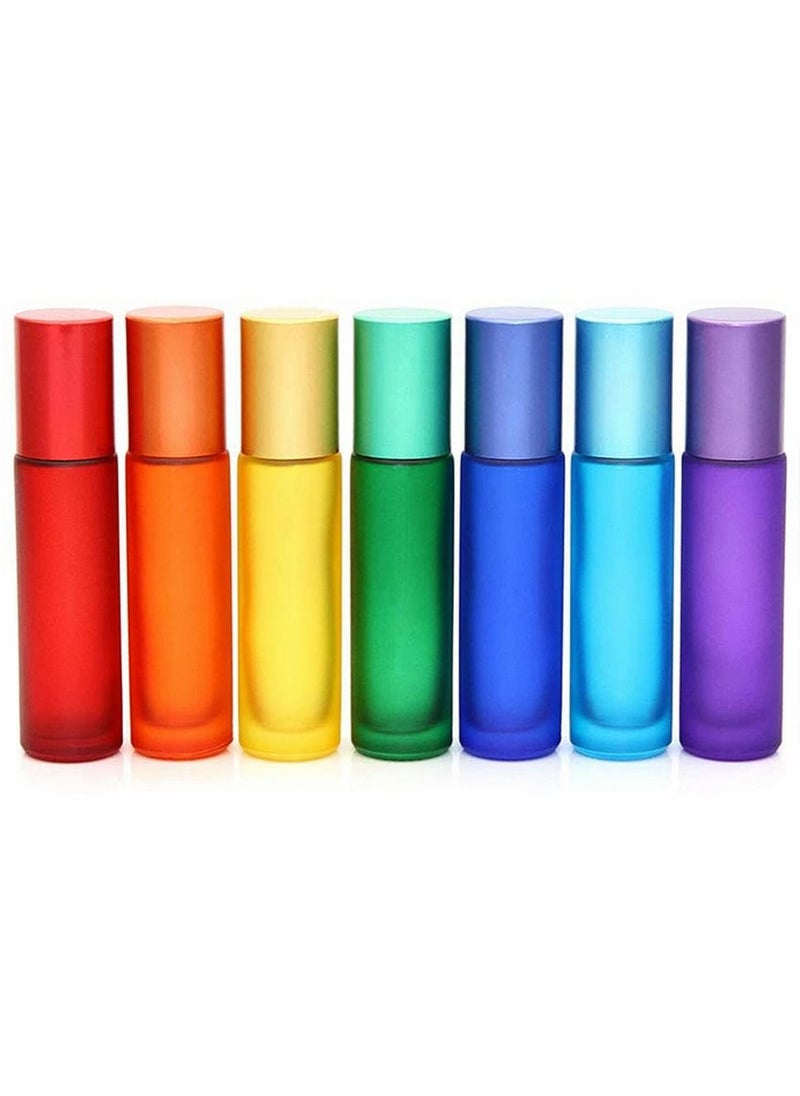 Excefore - Frosted Roll on Bottles, Thick Glass Massage Roller Bottles Tube, for Vials Containers for Essential Oils, Aromatherapy, Perfumes and Lip Balms, 14Pcs(10ml/3oz) - Image 1