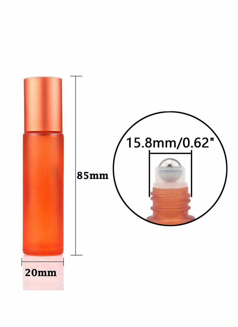 Excefore - Frosted Roll on Bottles, Thick Glass Massage Roller Bottles Tube, for Vials Containers for Essential Oils, Aromatherapy, Perfumes and Lip Balms, 14Pcs(10ml/3oz) - Image 1