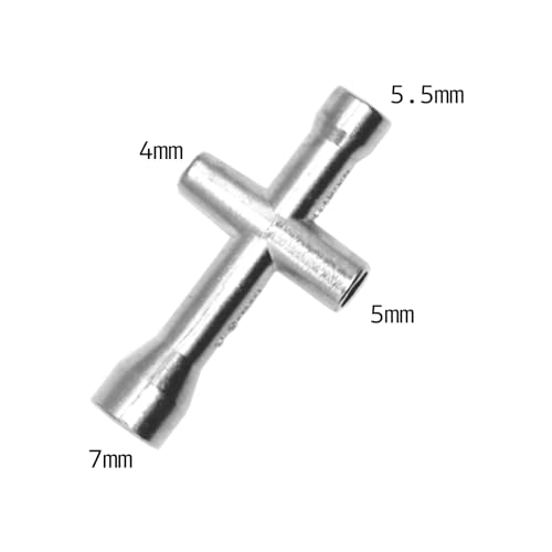 Nvwadayu RC Wheel Hex Hubs Wrench Spanner Repair Tools, Phillips Shape Hexagonal Screwdriver Socket 4mm 5mm 5.5mm 7mm for Model Car Truck Buggy - Image 2