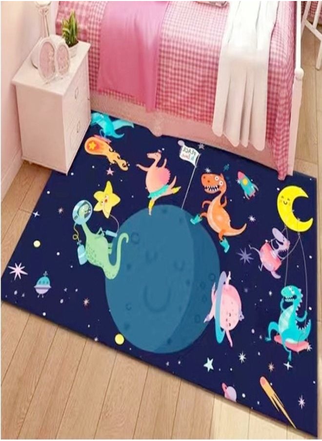 fashionhome Creative Cartoon Theme Baby Play Mat Kids Room Carpet Super Absorbent Decoration Rug for Bedroom Easy to Clean Playing Area Mat 100 x 200 Centimeter  - Image 1