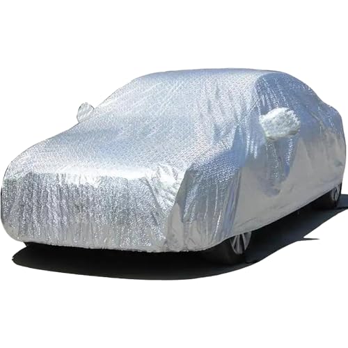Enew Car Cover for Hyundai SANTRO XING Textured Waterproof Cover with Triple Stitching - Ultimate Body & Mirror Protection, UV Resistant, Dustproof, Without Antenna Pockets (Silver Look) - Image 1