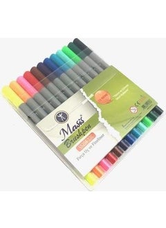 Masis Double Tip Brush Pen Fineliner and Brush Tips 12 Pack  - Image 2