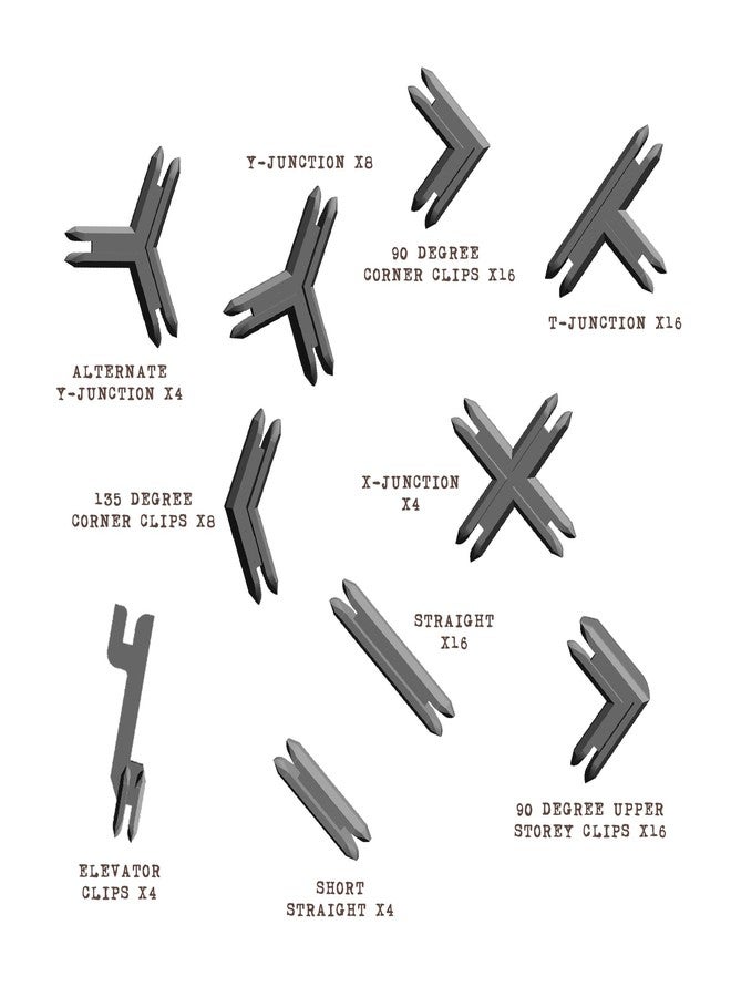 Battle Systems Terrain Plastic Terrain Clips (Grey) - Core Space and SciFi, Fantasy, Modern Terrain Compatible - Image 2