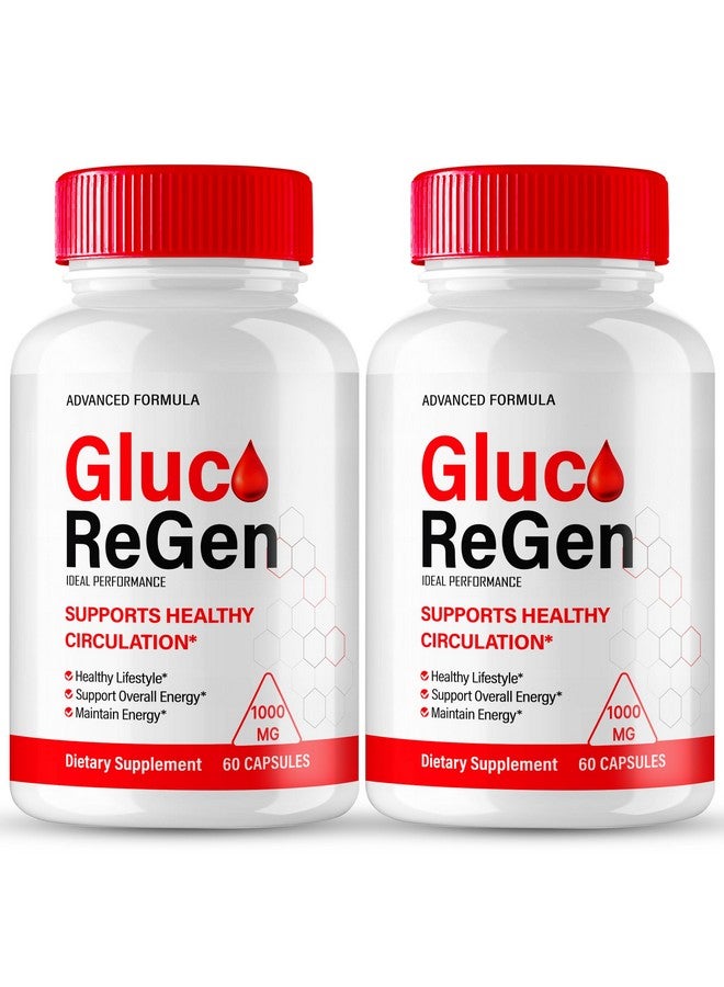 IDEAL PERFORMANCE GlucoRegen Capsules, Advanced Blood Formula Glyco Optimizer Supplement Pills - Maximum Strength, All Natural Gluco Optimizer for Wellness & Overall Health, Gluco Regen Reviews (2 Pack) - Image 1