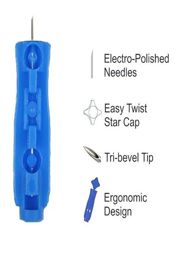 VATS Glucometer Lancets - Pack of 1000 | Hospital/Institution Use | Universal Fit | Sterile Disposable Lancets (Blue) Accu Check lancet - Image 4