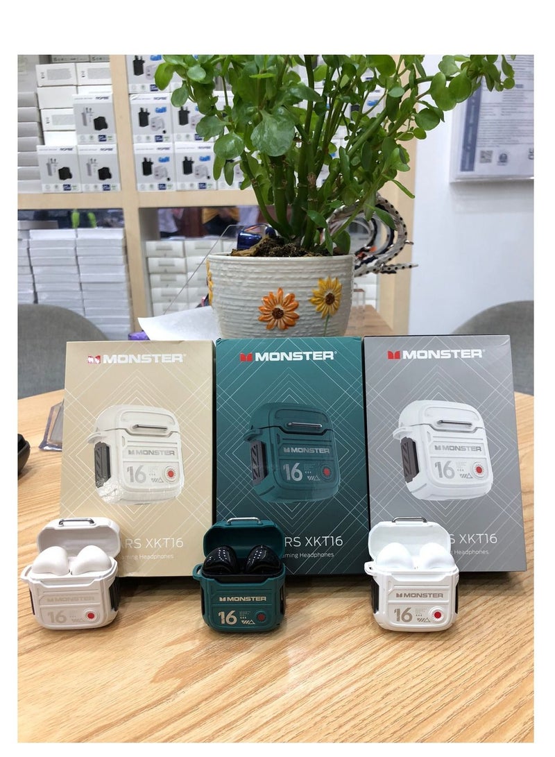 Monster Wireless Bluetooth Earphone XKT16 Green - Image 3