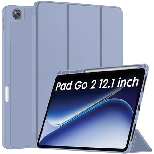 Robustrion Cover for OnePlus Pad Go 2 12.1 inch Cover Case with Pencil Holder, Trifold Cover Case for OnePlus Pad Go 2 Tablet Cover [Auto Sleep Wake Support] - Lavender - Image 1