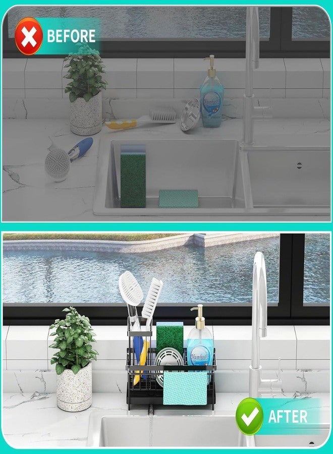 Aakarit Metal Sink Draining Rack – Large Capacity Over‑Sink Organizer for Soap, Sponge, Brushes, Utensils – Rust‑Resistant Metal - Image 4
