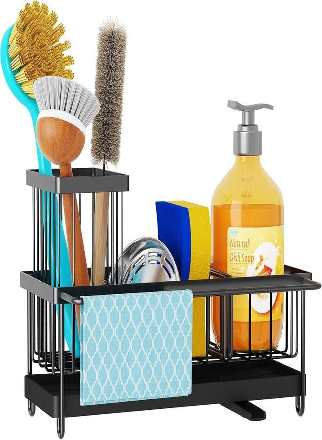 Aakarit Metal Sink Draining Rack – Large Capacity Over‑Sink Organizer for Soap, Sponge, Brushes, Utensils – Rust‑Resistant Metal - Image 2