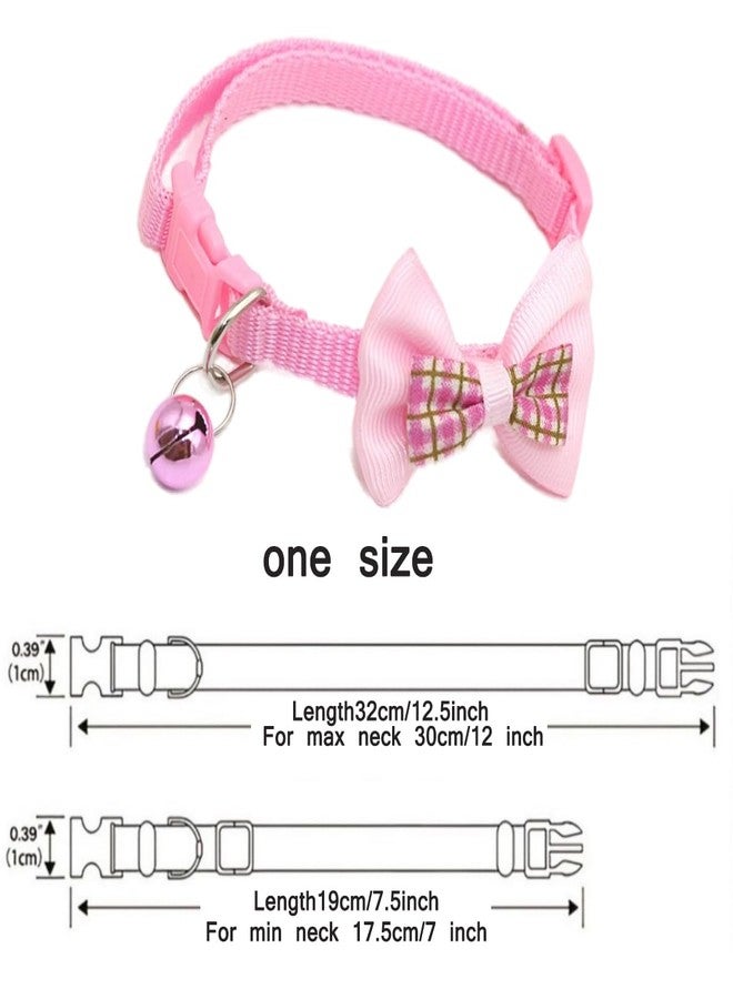 cyhaen Light Blue Dog Collar with Bell, 2-Pack Puppy Collar Cute Bow Tie Cat Collar Nylon Adjustable Buckle for Xs XSmall Girl Pets Female Kitten Yorkie Teacup Chihuahua X-Small,Neck 7-12 Inch - Image 5