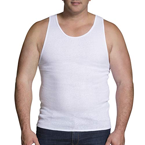 Fruit of the Loom Men's Tall Tag-Free Undershirts, Big Man-Tank-3 Pack, 3X-Large - Image 2
