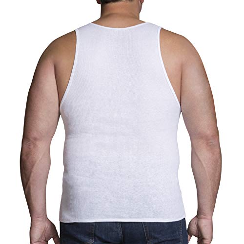 Fruit of the Loom Men's Tall Tag-Free Undershirts, Big Man-Tank-3 Pack, 3X-Large - Image 3