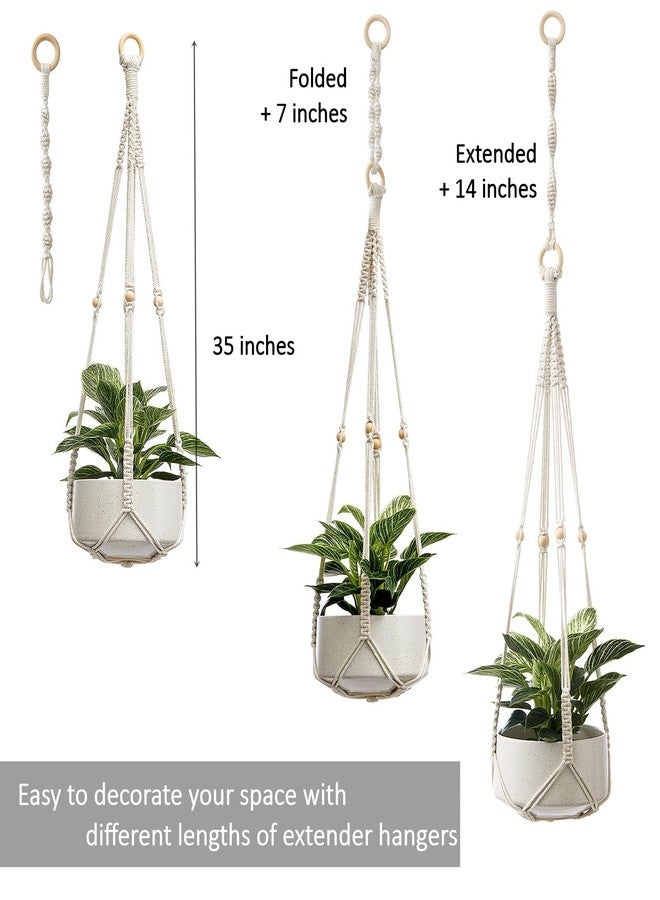 CADNLY Macrame Plant Hangers Indoor - Hanging Plant Holder with Extender Plant Hangers - Boho Hanging Planters for Indoor Plants - Hanging Macrame Plant Holder - Rope Plant Hangers Outdoor Pot Holder - Image 4