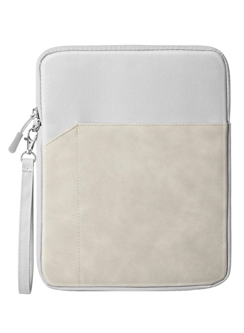 SYOSI 9-11 Inch Tablet Sleeve Bag Carrying Case for iPad Pro 11 2021-2018, Air 5/4 10.9, 10.2, Galaxy Tab A8 10.5/Tab S8 11", Surface Go 2/1, Protective with Pocket, Light Gray - Image 1