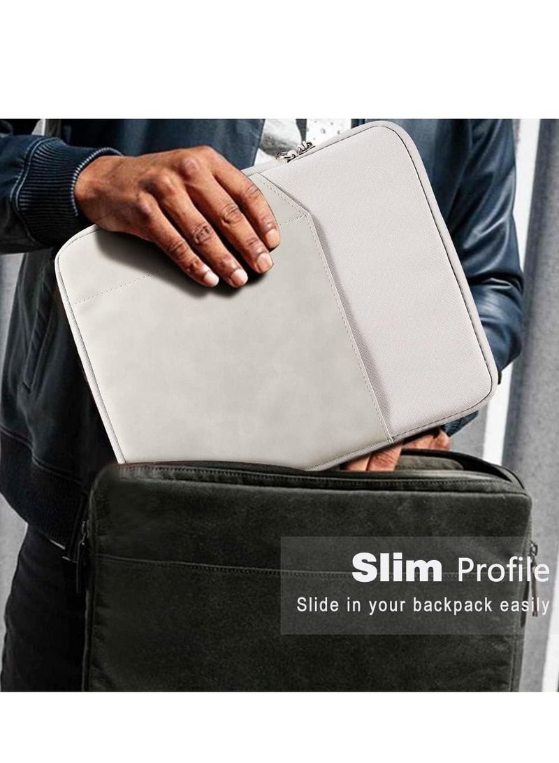 SYOSI 9-11 Inch Tablet Sleeve Bag Carrying Case for iPad Pro 11 2021-2018, Air 5/4 10.9, 10.2, Galaxy Tab A8 10.5/Tab S8 11", Surface Go 2/1, Protective with Pocket, Light Gray - Image 3