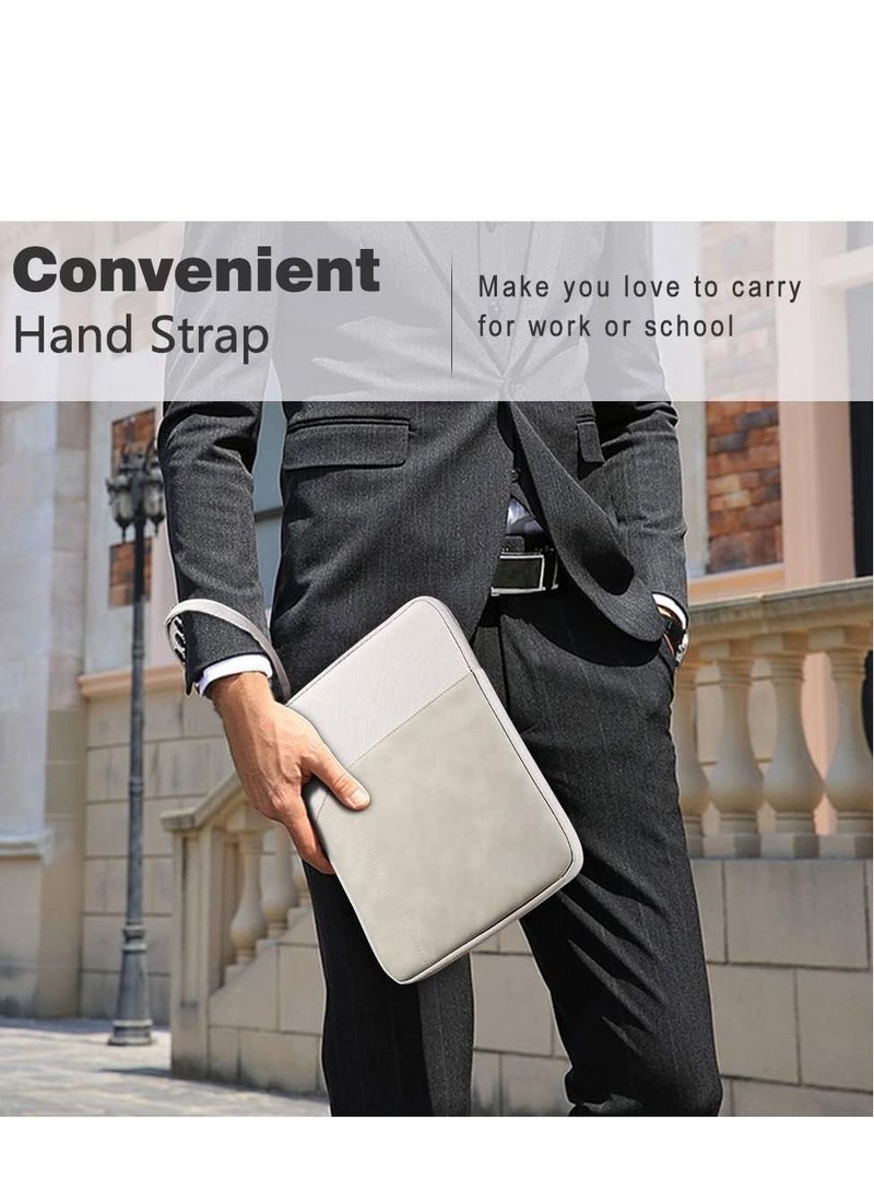 SYOSI 9-11 Inch Tablet Sleeve Bag Carrying Case for iPad Pro 11 2021-2018, Air 5/4 10.9, 10.2, Galaxy Tab A8 10.5/Tab S8 11", Surface Go 2/1, Protective with Pocket, Light Gray - Image 2