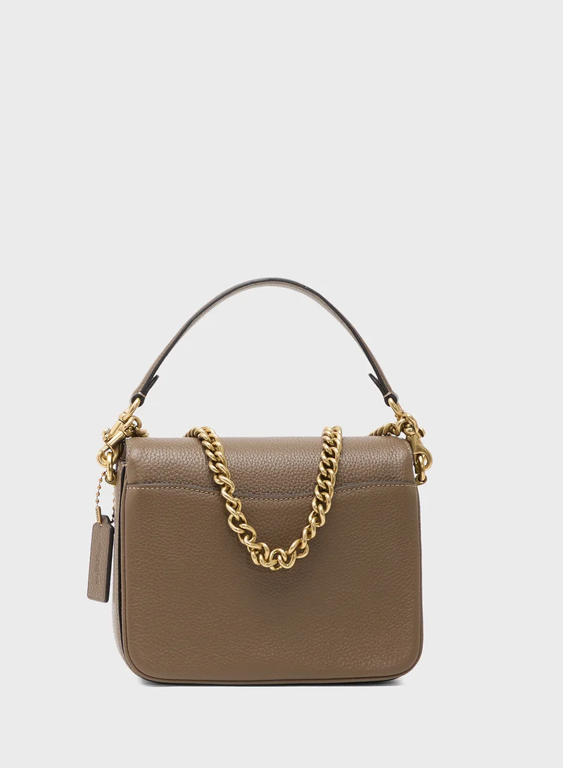 COACH Cassie Crossbody Bag 19 in Polished Pebbled Leather