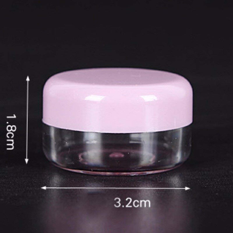 Wrixty Multi Purpose Clear Plastic Portable Empty Travel Refillable Cosmetics Pressing Spray Toiletries Liquid Containers Bottles Jar 9 PcsSet Multi Color - Image 2