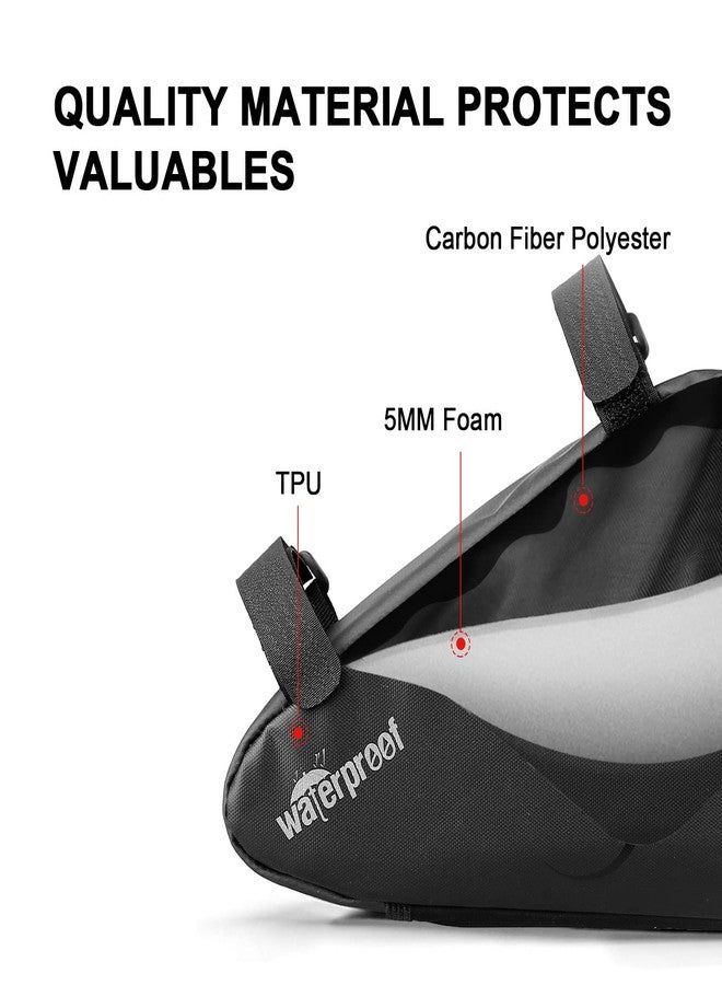NDakter Bike Frame Storage Bag 2L, Waterproof Bicycle Triangle Pouch, Cycling Pack for Phone, Wallet, Keys, Tools, Accessories, Bikes Front Tube Bag for Mountain Road Bike, MTB Travle - Image 2