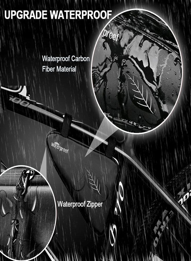 NDakter Bike Frame Storage Bag 2L, Waterproof Bicycle Triangle Pouch, Cycling Pack for Phone, Wallet, Keys, Tools, Accessories, Bikes Front Tube Bag for Mountain Road Bike, MTB Travle - Image 3