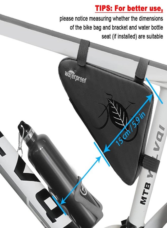 NDakter Bike Frame Storage Bag 2L, Waterproof Bicycle Triangle Pouch, Cycling Pack for Phone, Wallet, Keys, Tools, Accessories, Bikes Front Tube Bag for Mountain Road Bike, MTB Travle - Image 4