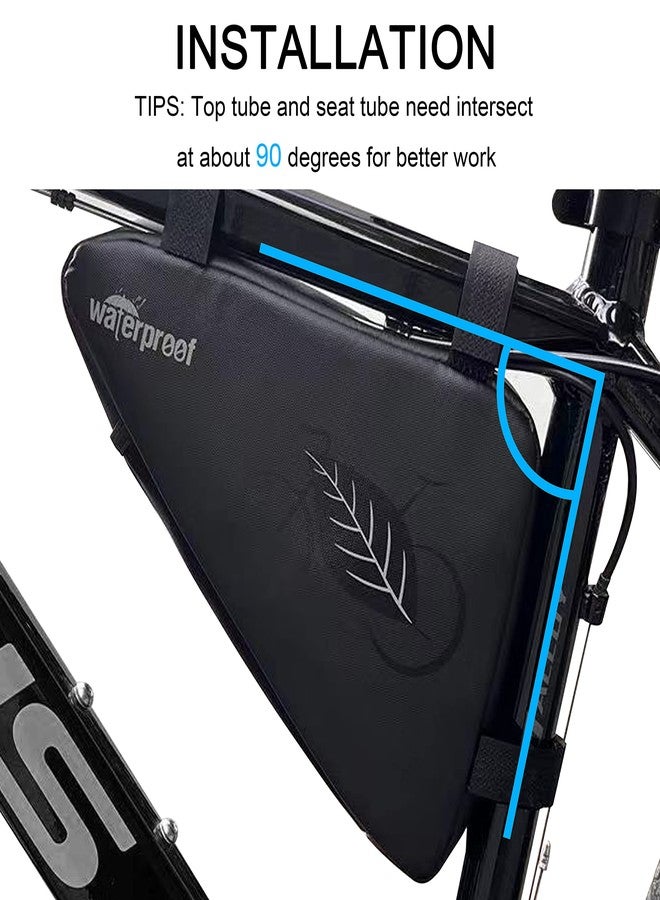 NDakter Bike Frame Storage Bag 2L, Waterproof Bicycle Triangle Pouch, Cycling Pack for Phone, Wallet, Keys, Tools, Accessories, Bikes Front Tube Bag for Mountain Road Bike, MTB Travle - Image 5