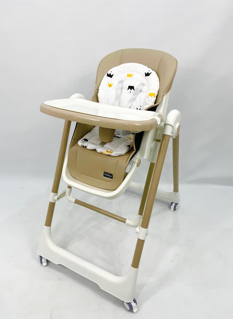 burbay Dining chair 3*1, adjustable and foldable, swing (swing), equipped with dining baskets and safety lock  - Image 2
