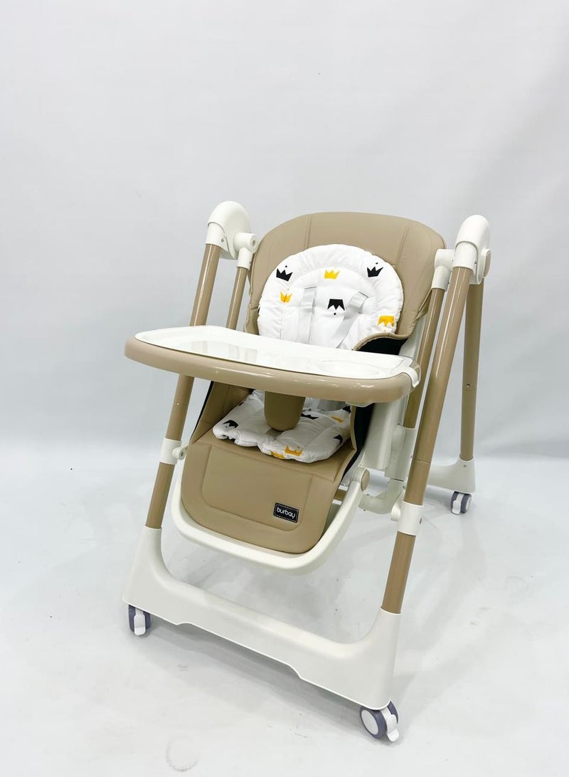 burbay Dining chair 3*1, adjustable and foldable, swing (swing), equipped with dining baskets and safety lock  - Image 3