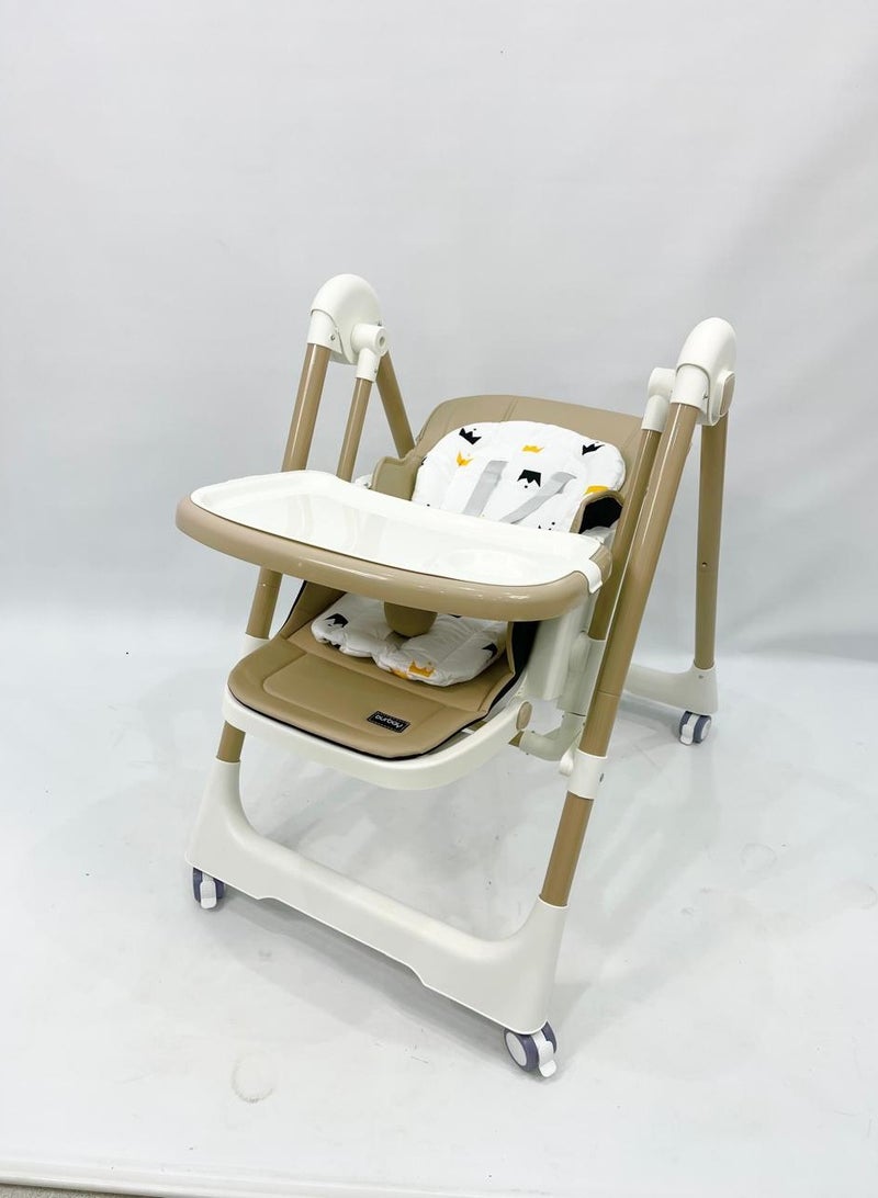 burbay Dining chair 3*1, adjustable and foldable, swing (swing), equipped with dining baskets and safety lock  - Image 4
