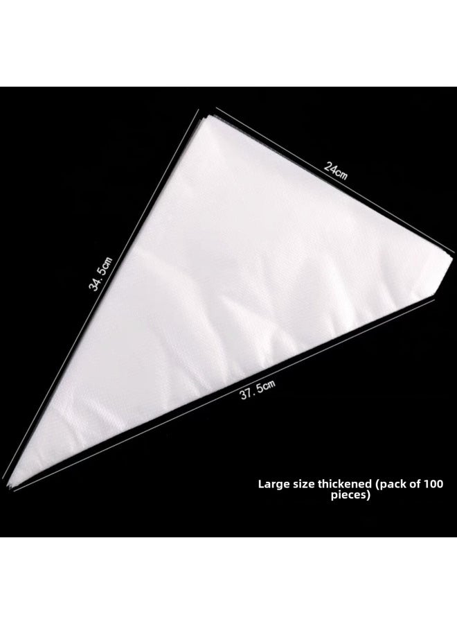 Daily Use Kitchen Utensils - Piping Bags Piping Nozzles Guns - Decorating Tools For Cakes Pastries Desserts-Specifications:Large Thick White Decorating Bag 8 Silk (100)