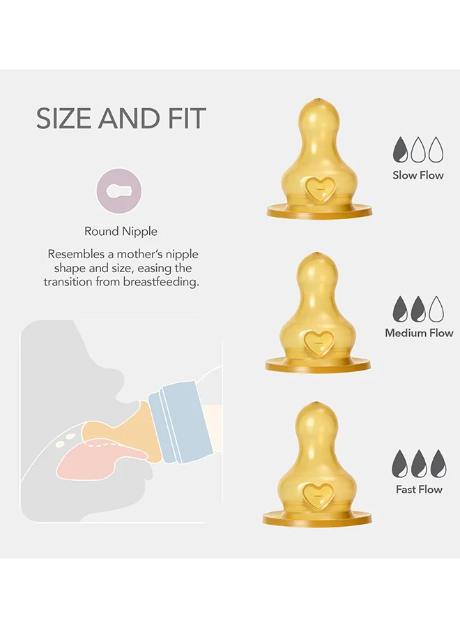 BIBS Pack Of 1 Baby Bottle Round Nipple Latex 150 Ml Slow Flow, Baby Blue, 0 Months +