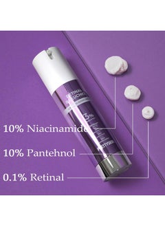 PRETTYSKIN Retinal Bakuchiol At-Home Night Cream Moisturizer For Face | Helps To Reduce Wrinkles & Fine Lines, Elasticity, Tone-Up, Anti-Aging, Centella Asiatica Extract 30%, Retinal 1,000 Ppm (50G)  - Image 3