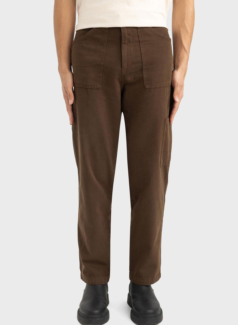 DeFacto Straight Fit Carpenter Pants  - Image 1