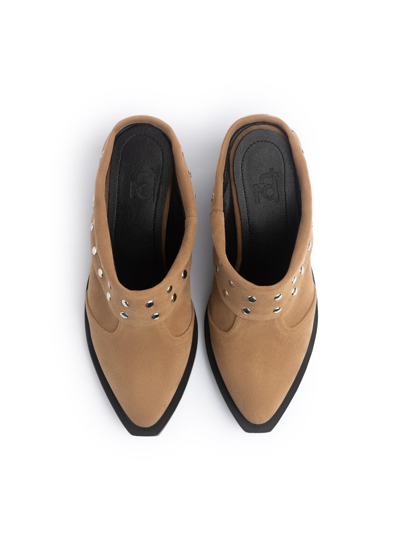 TGS Studded Suede Heel Mules  - Image 3