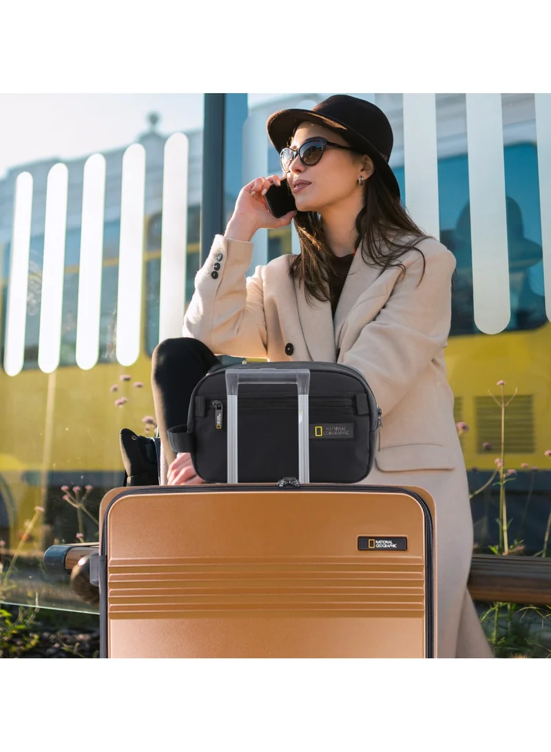 NATIONAL GEOGRAPHIC National Geographic Lodge Check-In Large Travel Suitcase, 100% PC Durable Lightweight Hard Shell Expandable Luggage, 4 Double Wheel, TSA Lock Trolley Bag Copper (71 cm/24 Inch).