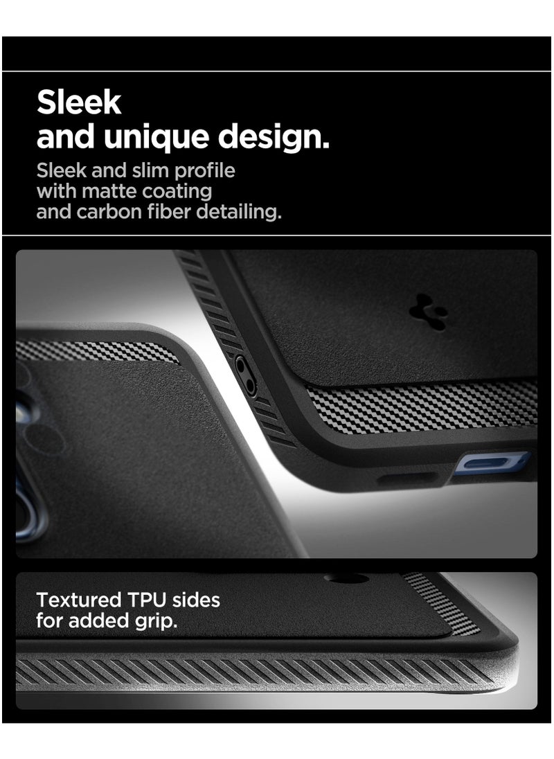 Spigen Rugged Armor MagFit Galaxy S25 Case Cover with MagSafe and Carbon Fiber Textures (2025) - Matte Black  - Image 4