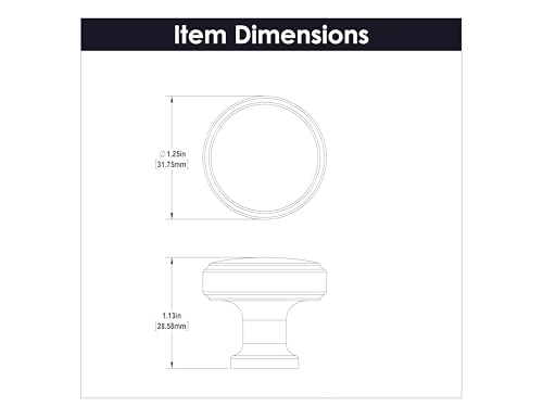 Hickory Hardware Kitchen Cabinet Knob, Quality Drawer and Dresser Knob, Handle Pulls for Cabinet Doors, Bathroom Drawers, 1-1/4 Inch, Satin Nickel, Piper Collection - Image 5